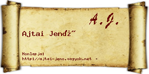 Ajtai Jenő névjegykártya