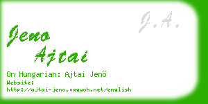 jeno ajtai business card